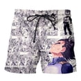 thumbnail image 1 of Pantalones cortos con estampado 3D de Anime para hombre, Shorts holgados informales, cómodos para correr, para vacaciones y playa Fivean unisex, 1 of 2