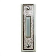 Heath Zenith Wired Silver Plastic LED Lighted Doorbell Push-Button 18000094
