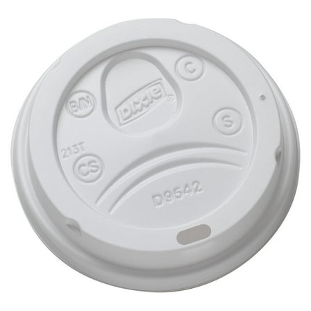 D9542W Dome Lid for 10/16 Ounce Cups and 12/20 Ounce Paper Hot Cups, White. 200 Lids (4 x 50 Packs)