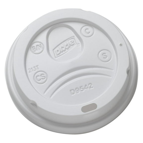 D9542W Dome Lid for 10/16 Ounce Cups and 12/20 Ounce Paper Hot Cups, White. 200 Lids (4 x 50 Packs)