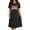 #0299-Black, variant on Uootdi Womens 4th of July Dresses Crew Neck Short Sleeve USA Print Sundresses Casual Loose Lightweight Soft Comfy Holiday Wear Gift