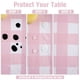 thumbnail image 5 of Mantel Kesfey a cuadros rosado/blanco, 137 x 274 cm, plástico, 8 unidades, 5 of 8