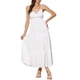 thumbnail image 1 of Vestido Maxi Boho de Verano para Mujeres INSPIRE CHIC con Tirantes Espagueti, Vestido de Playa Flowy en Capas XL Blanco, 1 of 6