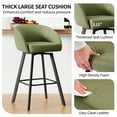 thumbnail image 5 of FIRAVOE Bar Stools with Back Set of 4, Swivel Bar Height Bar Stools with Footrest (30") Faux Leather Green Barstools for Kitchen Island, 5 of 9