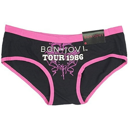 Beaute Fashion Rock Band Adult Women Panty Bon Jovi Tour 1986  Panties Underwear Intimates Hipster Brief (Bon Jovi  Size 6 Medium)