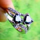 thumbnail image 5 of Anillo de piedra preciosa blanca y arcoíris con corte de corazón para mujer, joyería para amantes de la moda Wmkox8yii  fajkfhkj1400, 5 of 9