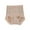 Beige, variant on Cotton Underwears for Womens Comfortable High-Waist Briefs Solid Color Women Underwear