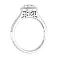 thumbnail image 2 of 1/2 Carat Diamond Cluster Engagement Ring in 10K White Gold - IGI Certified (Ring Size 5.5) (I1-I2 Clarity), 2 of 7
