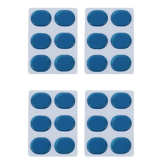 24 Unids / Set de Pegatinas de Silenciador de Kit de Batería Pegatina de Gel de Sílice Amortiguadores de Tambor Almohadillas de Gel Silenciador de Tambor Silenciador Azul