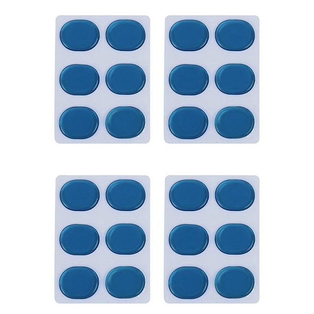 24 Unids / Set de Pegatinas de Silenciador de Kit de Batería Pegatina de Gel de Sílice Amortiguadores de Tambor Almohadillas de Gel Silenciador de Tambor Silenciador Azul