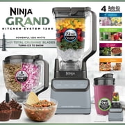 Ninja Grand Kitchen System 72-Oz Blender, 4 Presets, Smoothie, Chop, Dough, 3 Speeds, 1200W, KS500 Gray