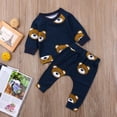thumbnail image 5 of Franhais Baby’s Cartoon Bear Printed 2Pcs Suit, Pullover Sweater Top with Elastic Long Pants, 5 of 7