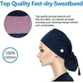 thumbnail image 5 of Fesfesfes Scrub Cap With Buttons Nurse Cap Bouffant Hat With Sweatband For Womens And Mens, 5 of 6