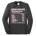 thumbnail image 2 of Wild Bobby Breast Cancer Survivor Nutrition Facts Breast Cancer Awareness Men Long Sleeve Shirt, Charcoal, X-Large, 2 of 6