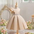 thumbnail image 2 of Ierhent Dress Girl Flower Girls Spaghetti Strap Tulle Dress Long A Line Wedding Pageant Dresses Princess Birthday Party Ball Gown Beige,9-10 Years, 2 of 7