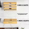 thumbnail image 5 of 3 In 1 Wrap Organizer With Cutter And Labels, Plastic Wrap, Aluminum Foil And Wax Bamboo Dispenser (natural), 5 of 5