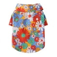 thumbnail image 1 of Camisa hawaiana con estampado floral para perro, ropa transpirable y fresca para la playa, sudadera para cachorros, 1 of 8