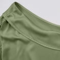 thumbnail image 6 of Craaazy Women's Loose Fit Solid Color Satin Off Shoulder Blouse - Asymmetrical Hem Short Sleeve Elegant Top Gifts, 6 of 9