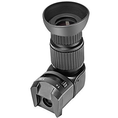 neewer 1x/3.2x magnification right angle viewfinder with 5 mounting adapters for dslr camera such as