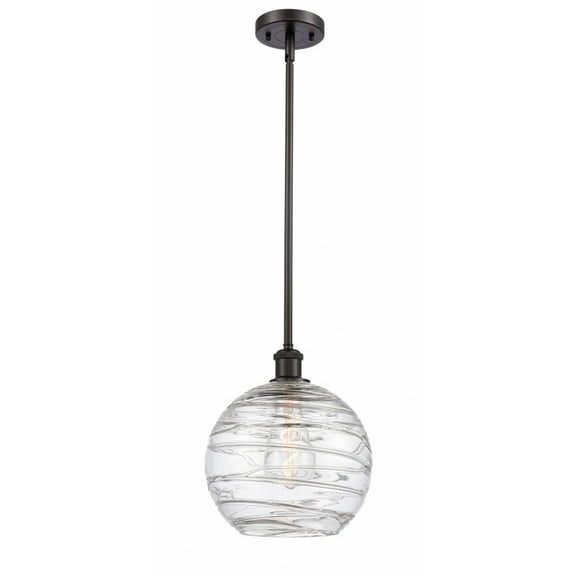 Innovations 516-1S-OB-G1213-10-LED Large Deco Swirl 1 Light Pendant part of the Ballston Collection, Oil Rubbed Bronze