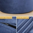thumbnail image 3 of 48" Giant Bean Bag Chair w/Memory Foam - Machine Washable Velvet Cover, Super Comfy for Adults/Kids, Blue Stuffed Sofa Chair for Bedroom & Game Room!, 3 of 8