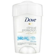 Dove Clinical Protection Antiperspirant/Deodorant, Original Clean, Stick, 1.7 Ounce (Pack of 2)