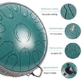 thumbnail image 2 of LOMUTY Professional 15-Note Steel Tongue Drum 13 Inch C-Major,Malachite Green, 2 of 6