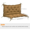 thumbnail image 3 of Outsunny Coussin de Banquette Patio Coussins de Siège Extérieur avec Dossier Brun, 3 of 10