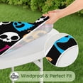 thumbnail image 5 of Colorful Halloween Elements Pattern Round Fitted Tablecloth with Elastic Edge,Dining Table Cover Waterproof,Outdoor Round Tablecloth for Camping,Dining,Indoor and Outdoor, 5 of 7