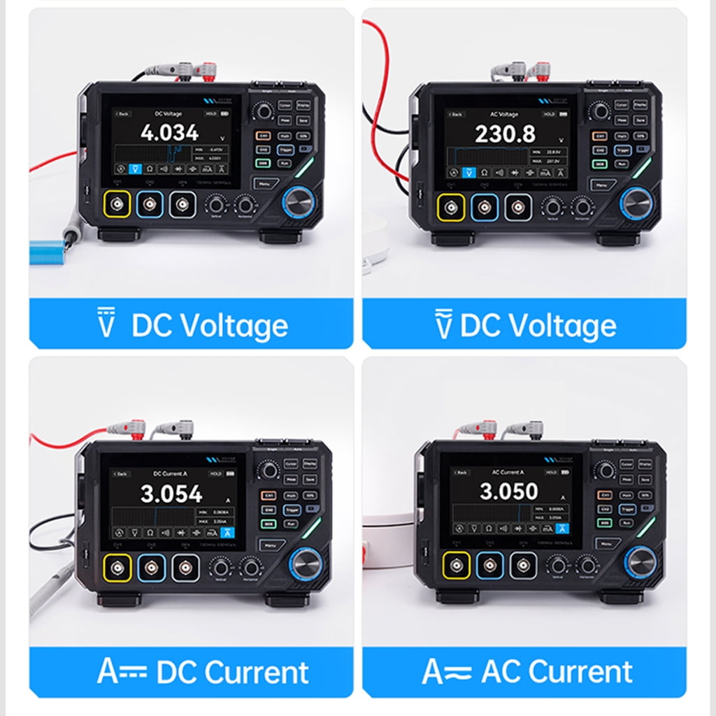 Zeiwohndc Digital Oscilloscope 4.5 Digit Multimeter Build in Signal Generator Portable ABS Design