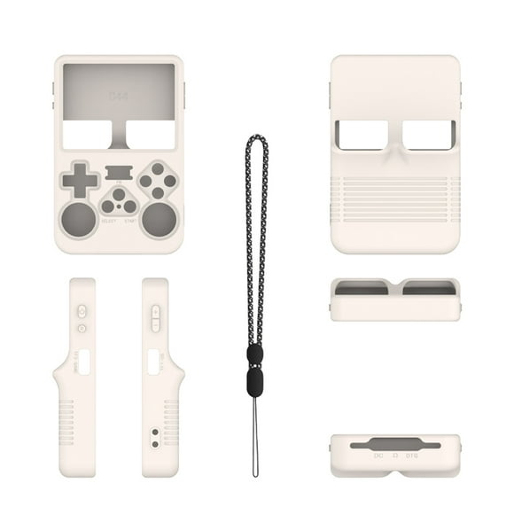Peggybuy Silicone Protective Case Shockproof for ANBERNIC R36S Handheld Game Console (Cream White)