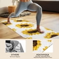 thumbnail image 4 of White Big Sunflower Pattern Hot Yoga Mat Towel Non Slip for Hot Yoga - Quick-Drying Yoga Mat Cover with 4 Corner Pockets with Travel Bag - Hot Yoga Towel Non Slip Grip Moisture Wicking Sweat 70"x26", 4 of 6