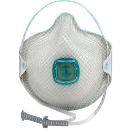 Moldex Small N100 Disposable Respirator With Ventex Exhalation Valve, Dura-Mesh Shell And HandyStrap - NIOSH 42CFR84 (5 Per Box)
