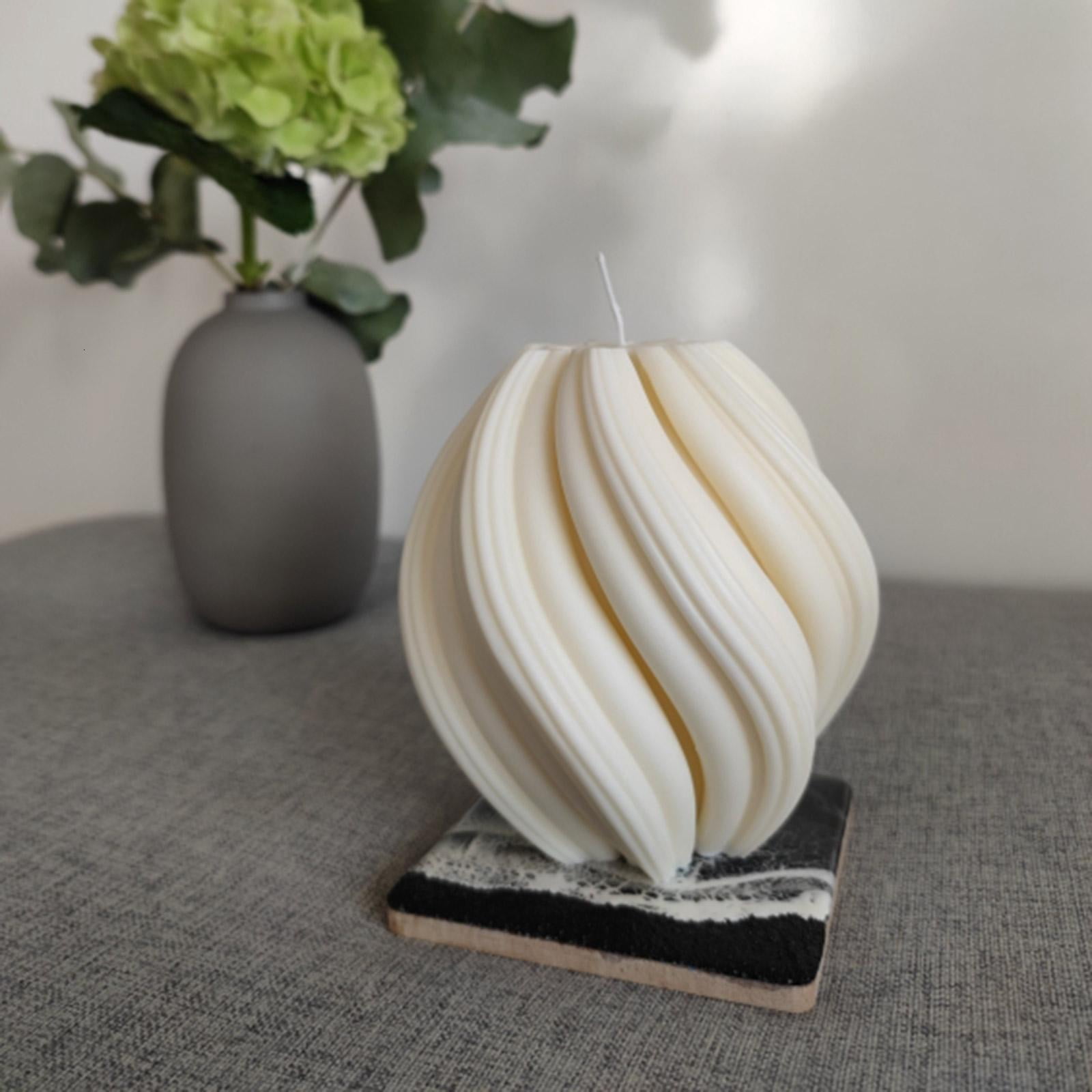 HONCLL 3D Wave Decoration Candle Epoxy Resin Casting Mold Ornament Jewelry Making