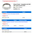 thumbnail image 2 of Exhaust Gasket - Compatible with 2005 - 2007 Toyota Corolla 2ZZGE 2006, 2 of 2
