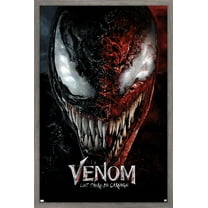 Marvel Venom: Let There be Carnage - Split Face One Sheet Wall Poster, 14.725" x 22.375" Framed
