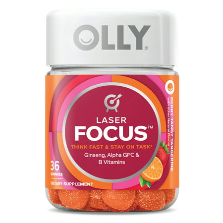 OLLY Laser Focus Gummies Berry Tangerine 36 Ct