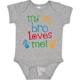 thumbnail image 3 of Inktastic My Big Bro Loves Me Little Brother Sister Boys or Girls Baby Bodysuit, 3 of 5