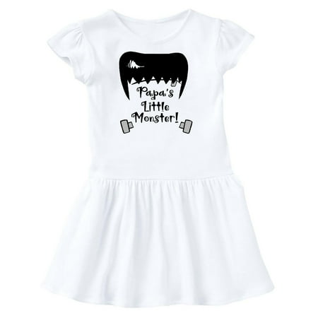 

Inktastic Halloween Papa s Little Monster Frankenstein Gift Toddler Girl Dress