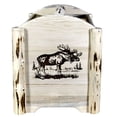 thumbnail image 6 of Montana Collection Magazine Rack w/ Laser Engraved Moose Design, Clear Lacquer Finish, 6 of 9