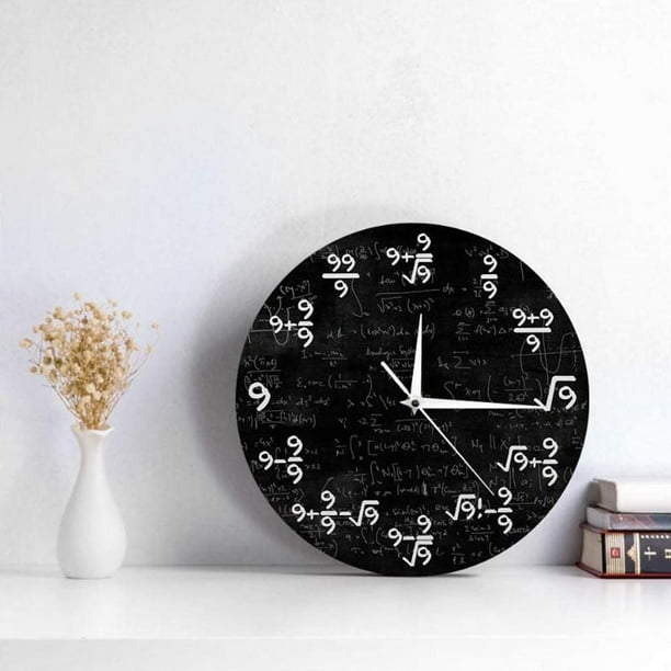 Reloj de pared de matemáticas único Zulema Reloj de arte de