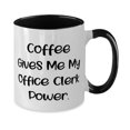 thumbnail image 2 of New Office clerk Two Tone 11oz Mug, Coffee Gives Me My Office, Gifts For Colleagues, Present From Boss, Cup For Office clerk, Humorous office clerk gift, Funny office worker gift, Humorous secretary, 2 of 2