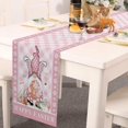 thumbnail image 4 of Easter Table Runners 13x70 Inches  Bunny Gnomes Linen Burlap Happy Easter Table Runners for Kitchen Holiday Party, 4 of 4