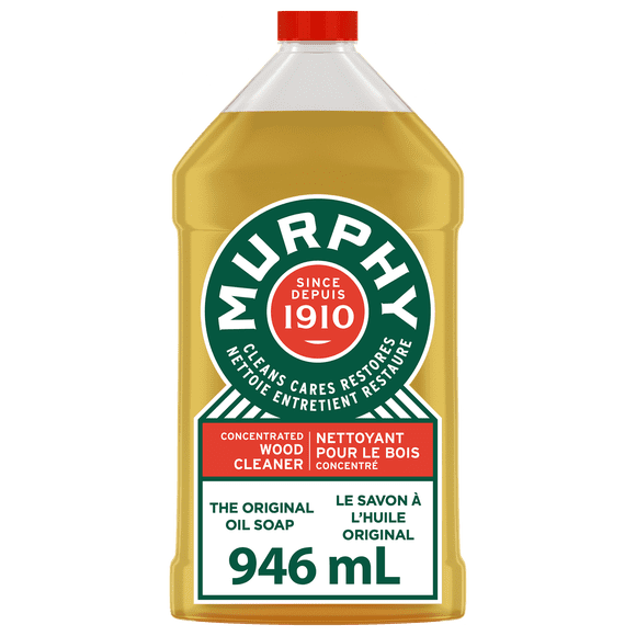 Murphy Oil Soap Concentrated Formula, Wood Cleaner, Citronella Oil Scent, 946 mL Bottle