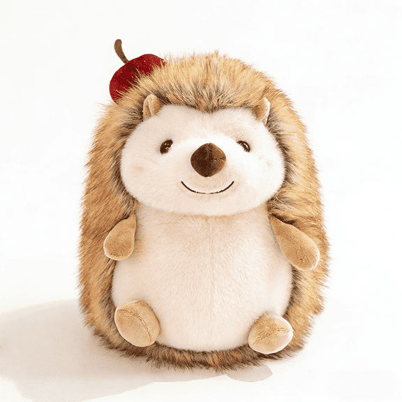 Cute Hedgehog Plush Toy Stuffed Animal Sleeping Companion Doll for Room Decor Birthday Gift 