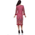 thumbnail image 4 of White Mark Universel 862-03-S Robe Chandail Brodée Ninette, Rouge Brique - Petit, 4 of 4