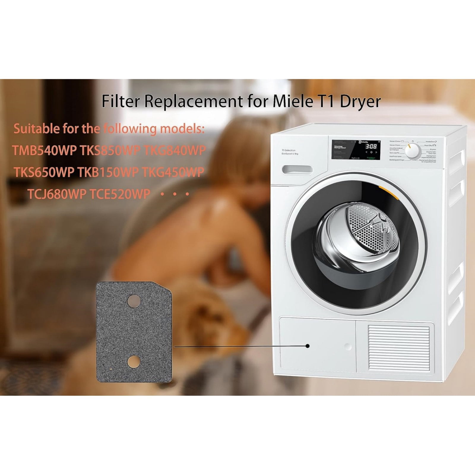 GUYUTING T1 Dryer Filter Replacement 9164761 Plinth Filter Easy Install High Quality Tested 5 Pack New for Miele