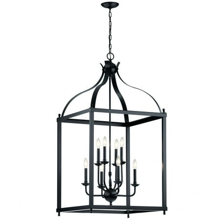 

Farmhouse Eight Light Chandelier-Black Finish Bailey Street Home 147-Bel-3087276