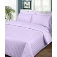 thumbnail image 2 of 5 Piece Duvet Cover Set - 1 Duvet/Comforter Cover with Hidden Zipper Closure and 4 Pillow Cover, 100% Egyptian Cotton, 600 Thread Count, Breathable & Cool-Lavender Stripe, King Size, 2 of 5