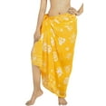 thumbnail image 2 of HAPPY BAY Women's Beach Dress Sarongs Summer Skirt Long Beachwear Pareos Swimwear Cover Ups Swim Wrap Vacation Sarong for Women One Size Skull, Yellow, 2 of 4